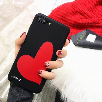 Red Love Heart Iphone Case Iphone Xs Max Case..